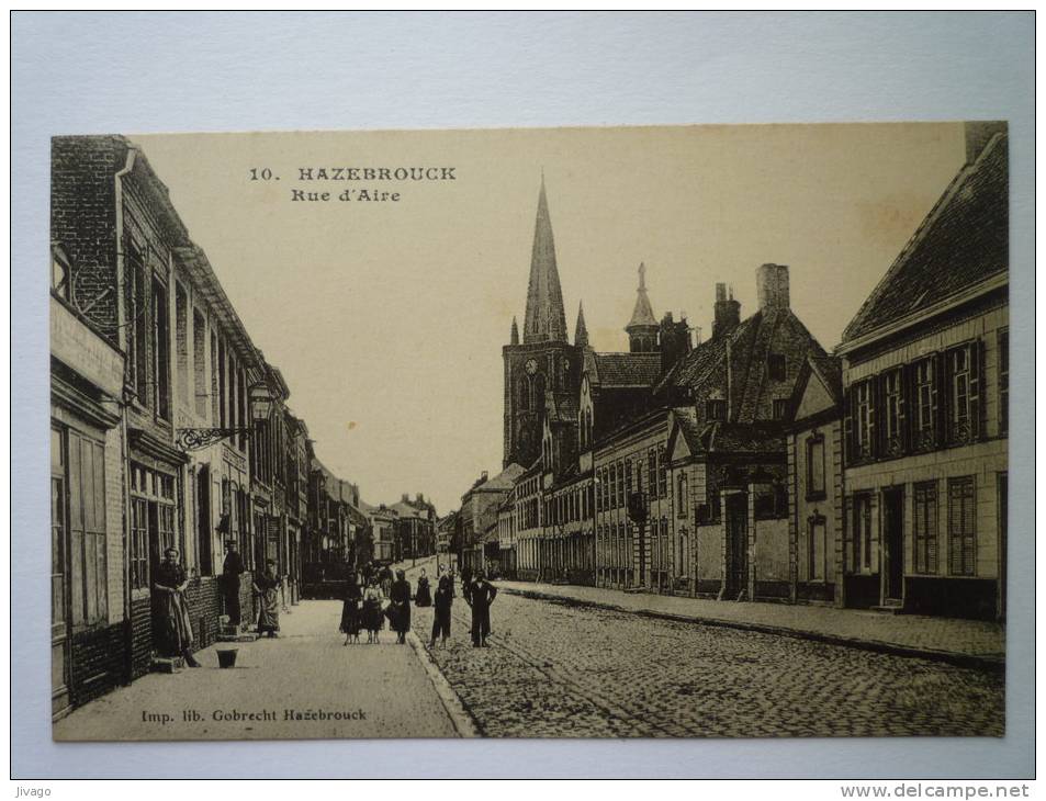 HAZEBROUCK  (Nord)  :  Rue D´AIRE  -  Carte Animée - Hazebrouck