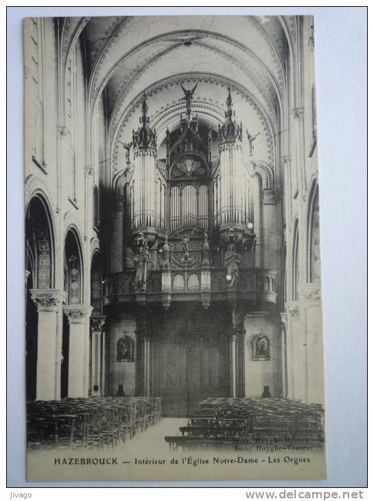 HAZEBROUCK  (Nord)  :  Intérieur De L'Eglise Notre-Dame  -  Les  ORGUES - Hazebrouck