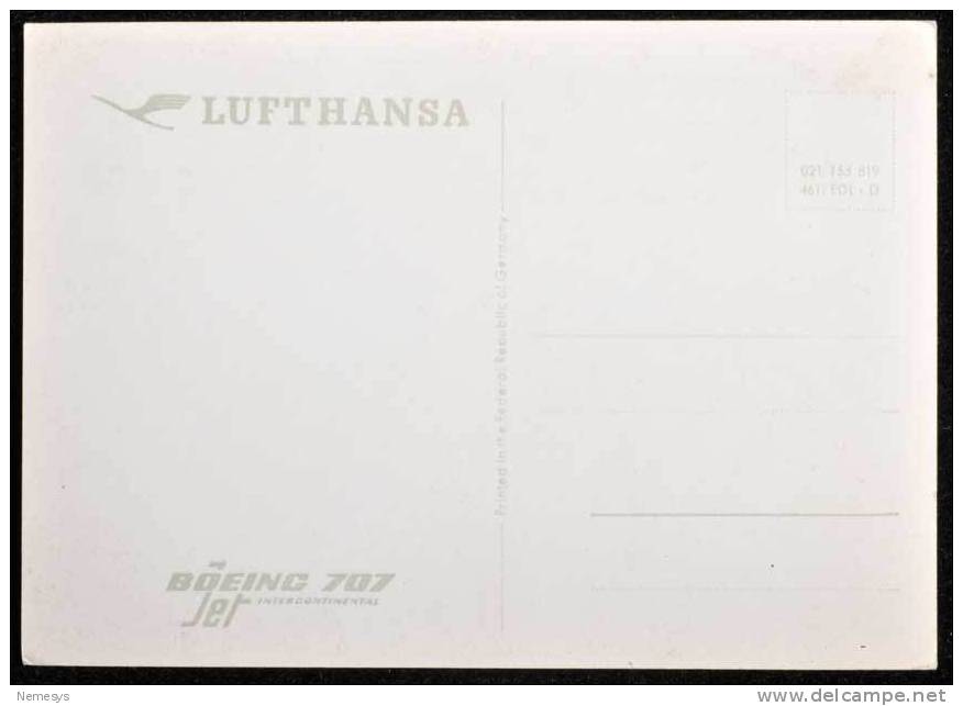 LUFTHANSA (OLD LOGO) BOEING 707 SEE 2 SCANS - 1946-....: Moderne