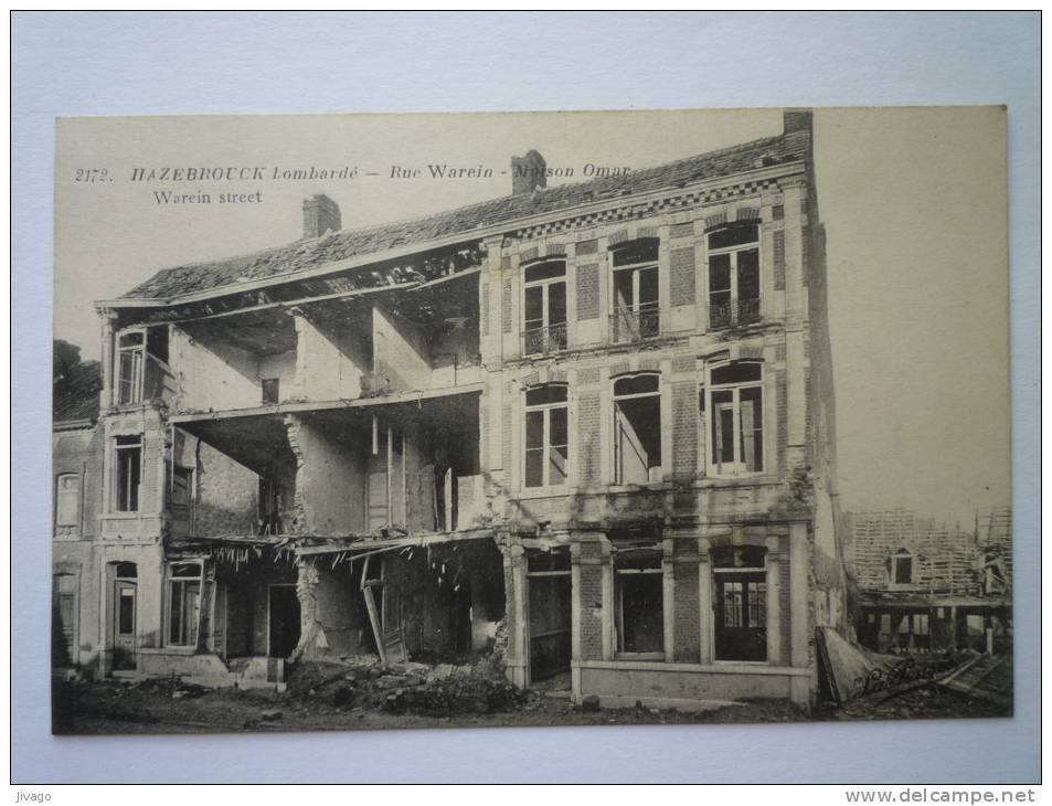 HAZEBROUCK   Bombardé  :  Rue Warein  -  Maison  OMAR - Hazebrouck