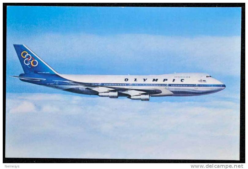 OLYMPIC AIRWAYS BOEING 747-200 B JUMBO JET SEE 2 SCANS - 1946-....: Moderne