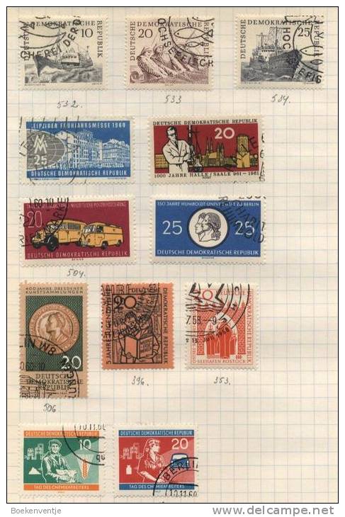 Deutsche Democratisches Republik -  12 Briefmarken - 12 Stamps - 12 Timbres - Oblitérés