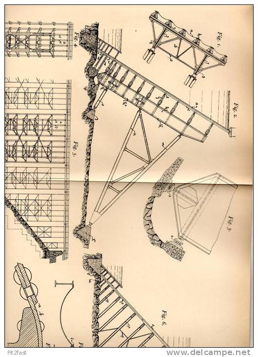 Original Patentschrift - Talsperre Aus Eisen , Stausee , 1904 , Maschinenfabrik In Augsburg Und Nürnberg , Staudamm  !!! - Arquitectura