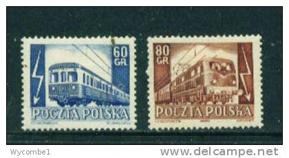 POLAND  -  1954  Railway Electrification  Mounted Mint - Unused Stamps