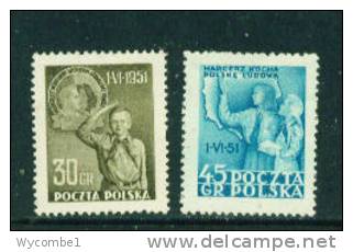 POLAND  -  1951  Childrens Day  Mounted Mint - Unused Stamps