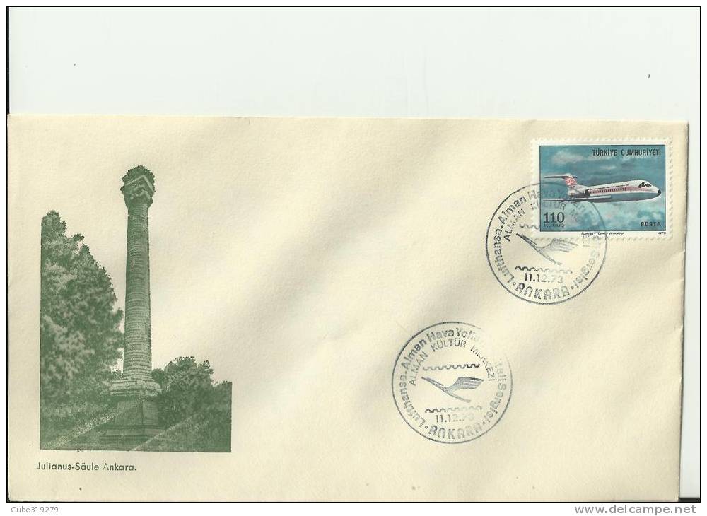 TURKEY 1973– FDC LUFTHANSA EXHIBITION AIR ROUTES  W 1 ST  OF 110 K- ANKARA   DEC 11 RE.TU159 - Neufs