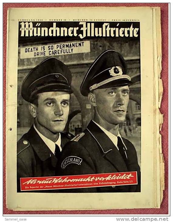 Münchner Illustrierte Zeitschrift 12.8. 1950  -  Wer Will Wehrmacht ?  - Schon Wieder Krieg : Koreanische Schlachtfelder - Other & Unclassified