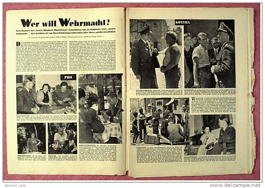 Münchner Illustrierte Zeitschrift 12.8. 1950  -  Wer Will Wehrmacht ?  - Schon Wieder Krieg : Koreanische Schlachtfelder - Other & Unclassified