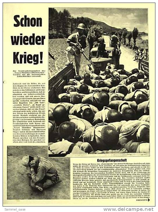 Münchner Illustrierte Zeitschrift 12.8. 1950  -  Wer Will Wehrmacht ?  - Schon Wieder Krieg : Koreanische Schlachtfelder - Other & Unclassified