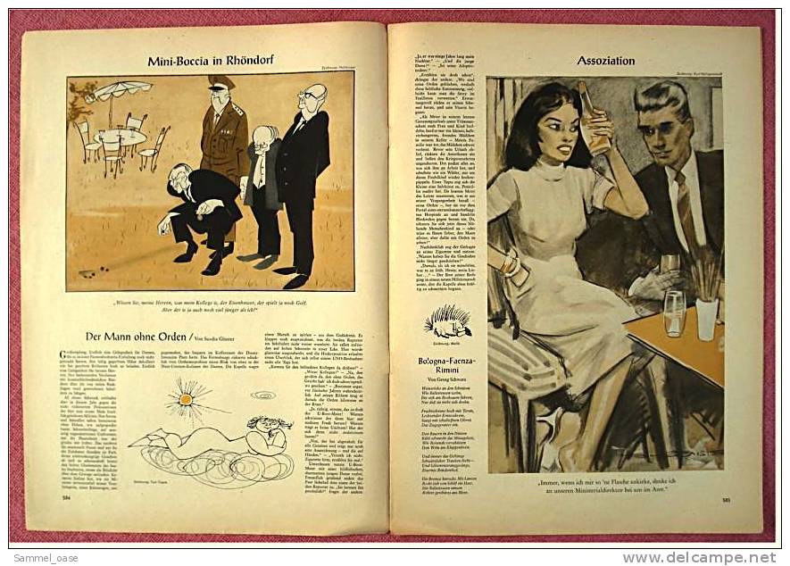 Zeitschrift 13.9. 1958  ,  Simplicissimus  -  Unternehmen Asien  -  Mini-Boccia In Röhndorf - Other & Unclassified