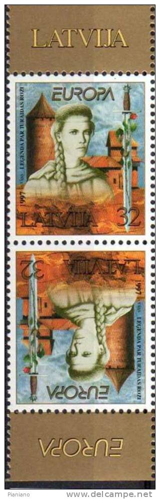 PIA  - LETTONIA   - 1997  : Europa  Tete-Beche   (Yv  416  X  2) - 1997