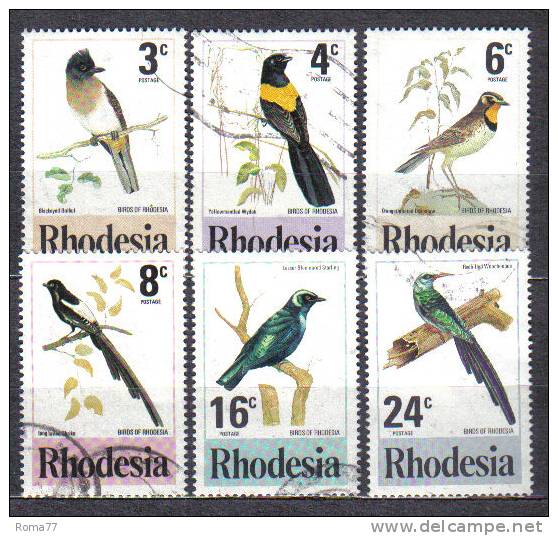 AP1453 - RHODESIA , Uccelli Serie 282/287 - Rhodésie (1964-1980)