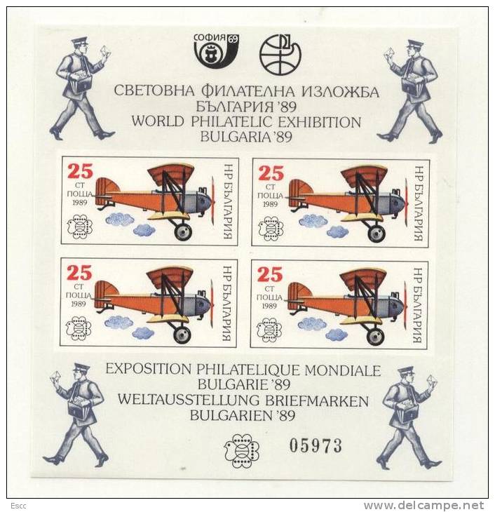 Mint S/S  Postal Transport  1988  From Bulgaria - Autres & Non Classés