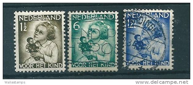 Netherlands 1934 SG 443-6 Used - Unused Stamps