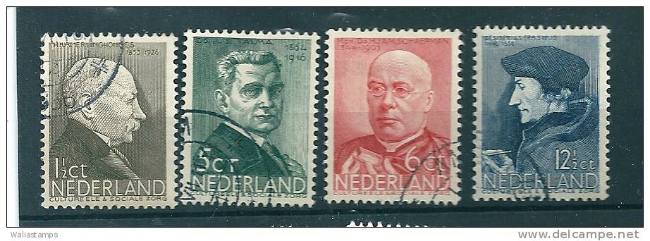 Netherlands 1936 SG 456-59 Used - Unused Stamps