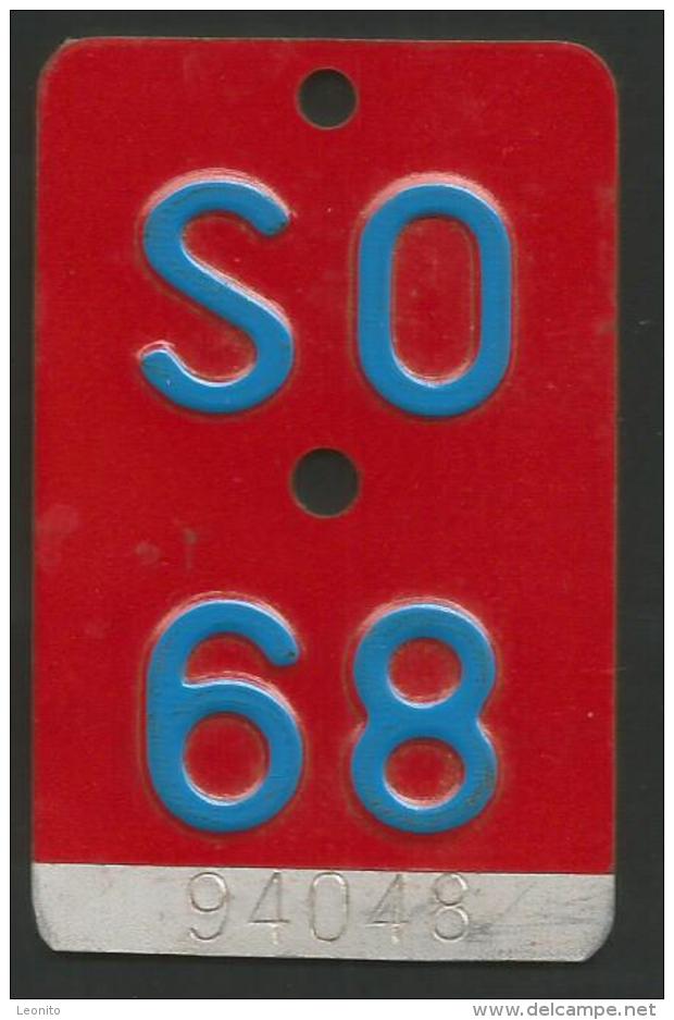 Velonummer Solothurn SO 68 - Number Plates