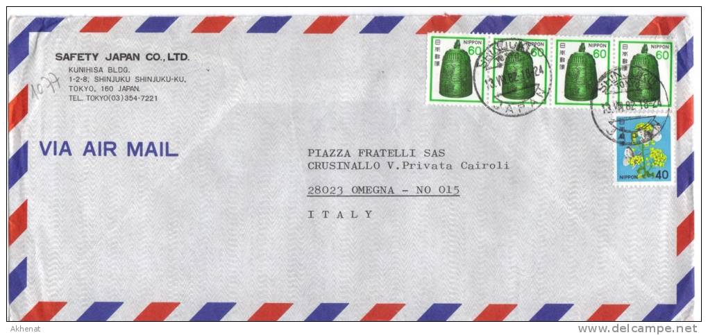 TZ1077 - GIAPPONE 1982 , Lettera Commerciale Per L' Italia . - Storia Postale