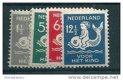 Netherlands 1929 Child Welfare SG 381a-384a, MM - Neufs