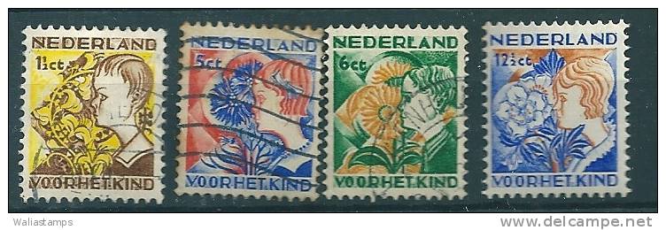 Netherlands 1932 Child Welfare SG 392-93, 404-6 Used, 407 MM - Neufs