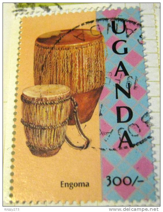 Uganda 1992 Musical Instruments Engoma 300s - Used - Oeganda (1962-...)