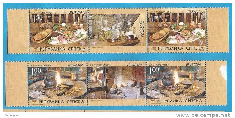 2005X -327-28A  BOSNIA REPUBLIKA SRPSKA EUROPA  GASTRONOMIA  STAMPA-APPENDIX  MNH - 2005