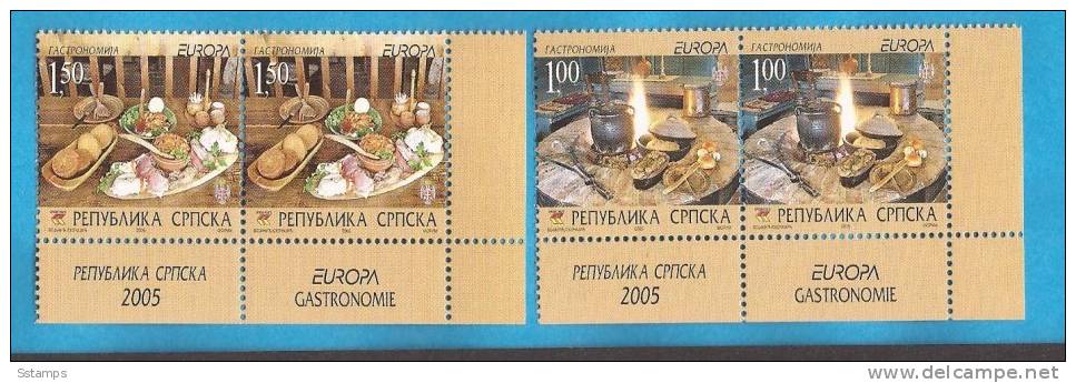 2005X -327-28A  BOSNIA REPUBLIKA SRPSKA EUROPA  GASTRONOMIA    MNH - 2005