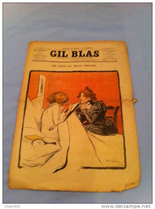 GIL BLAS ORIGINAL LES YEUX PAR MARCEL PREVOST - Newspapers - Before 1800