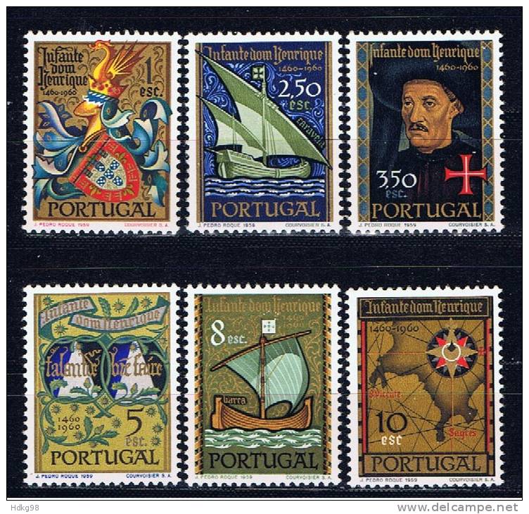 P Portugal 1960 Mi 892-97 Mnh Heinrich Der Seefahrer - Neufs