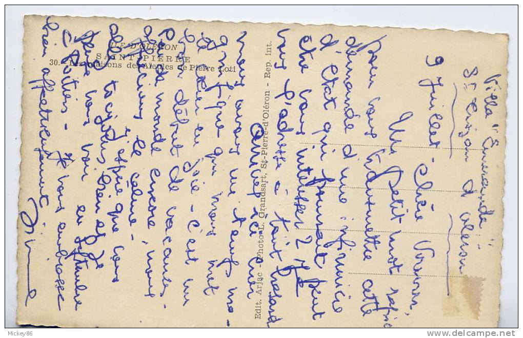 St PIERRE D´Oléron--env 1950-- Les Maisons Des Aieules De Pierre Loti (écrivain) Cpsm 9 X 14 N° 30 éd Arjac - Saint-Pierre-d'Oleron