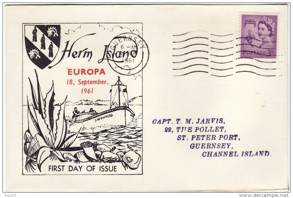 HERM ISLAND - COMMEMORATIVI  /  Cover _ Lettera  -   3 D - Lettres & Documents