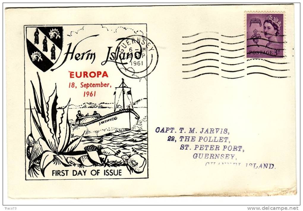 HERM ISLAND - COMMEMORATIVI  /  Cover _ Lettera  -   3 D - Storia Postale