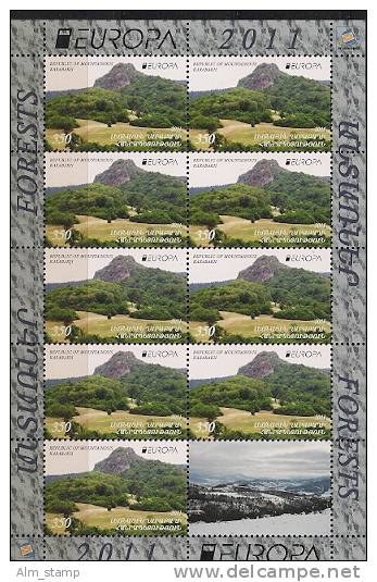 2011 NAGORNO KARABAKH  Bergkarabach Mountainous Karabakh Mi. 69-70**MNH Sheet  Europa - 2011