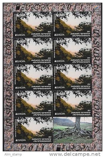 2011 NAGORNO KARABAKH  Bergkarabach Mountainous Karabakh Mi. 69-70**MNH Sheet  Europa - 2011