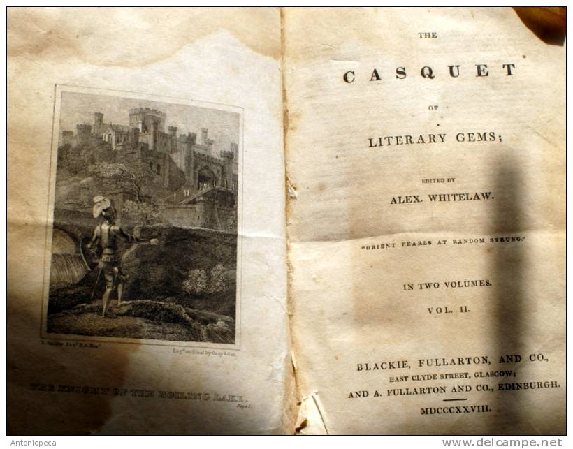 LIBRO "CASQUET OF LITERARY GEMS" EDITOR ALEX WITHELAW IN 1828 - Lyrik/Theater