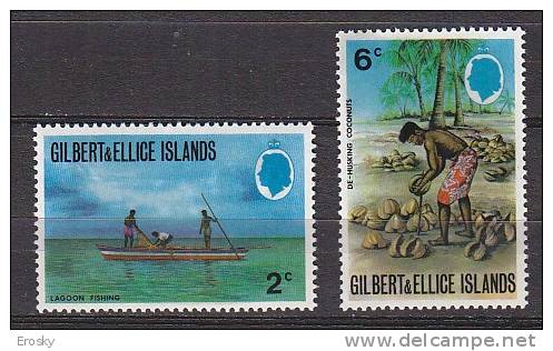 P3442 - BRITISH COLONIES GILBERT & ELLICE Yv N°169a+173a ** FOLKLORE - Gilbert & Ellice Islands (...-1979)