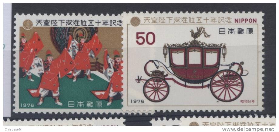 (B 5 - Lot 83) Japon ** - N°  1203 / 1204 -  50e Ann. Du Règne De L'Empereur - Neufs