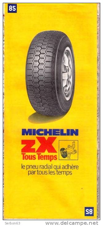 CARTE MICHELIN N°85 NEUVE STOCK LIBRAIRIE MANUFACTURE FRANCAISE DES PNEUMATIQUES TOURISME FRANCE 1975 BIARRITZ LUCHON - Cartes/Atlas