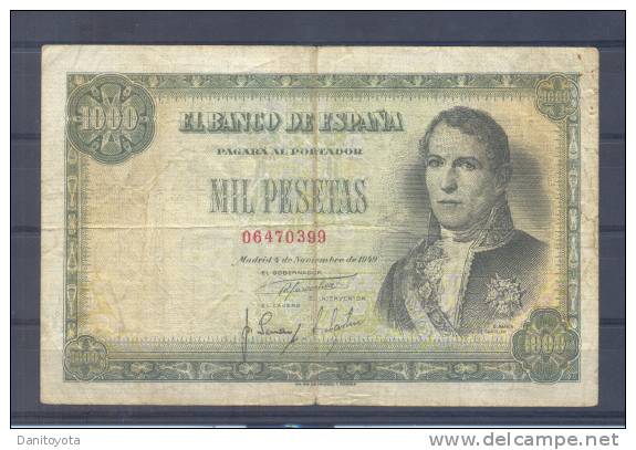 1000 PTAS 4 DE NOVIEMBRE DE 1949 "RAMON DE SANTILLAN" - Other & Unclassified