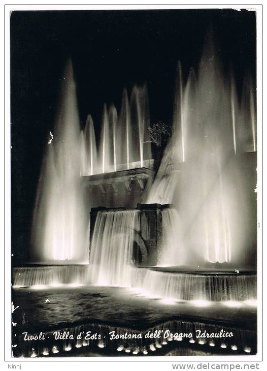 69-Italia Tivoli Villa D´Este Fontana Dell´Organo Idraulico (Roma)  Antica Cartolina Vera Foto Non Viaggiata - Parcs & Jardins
