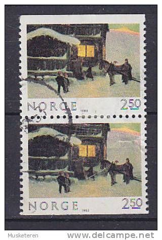 ## Norway 1983 Mi. 895 Do/Du     2.50 Kr Weihnachten Christmas Jul Noel Natale Navidad Paare Pair !! - Used Stamps