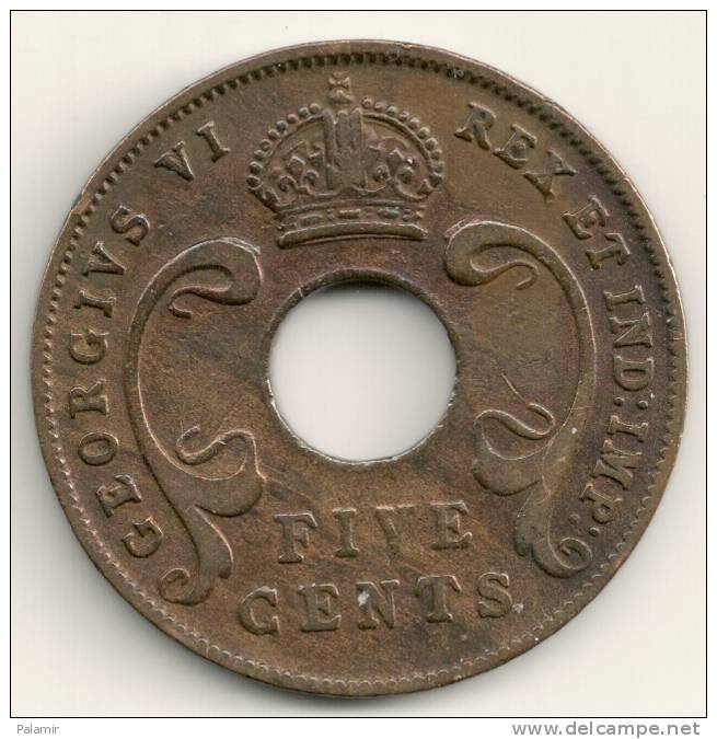 East Africa 5 Cents 1941 I -  KM#25.1 - Colonia Britannica