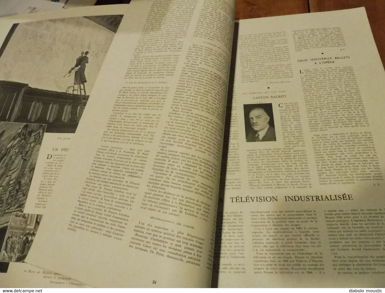 17-1-1942 : Exposition de poupées au musée Cognacg-Jay ; La télévision industrialisée ; Combat  Pieuvre entre Requin