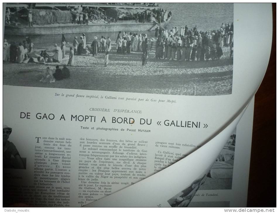 21 Novembre 1942 : Guerre En Afrique Du Nord ; Croisière Gao-Mopti à Bord Du GALLIENI ; Doudeauville Et L'enfance Qui .. - L'Illustration