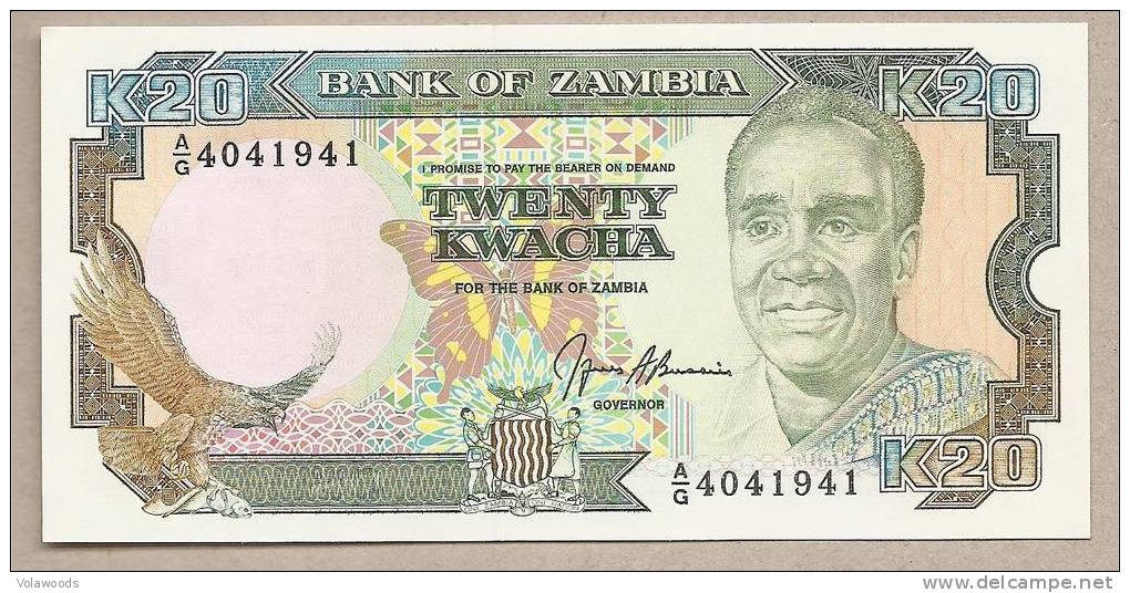 Zambia - Banconota Non Circolata Da 20 Kwacha - Zambia