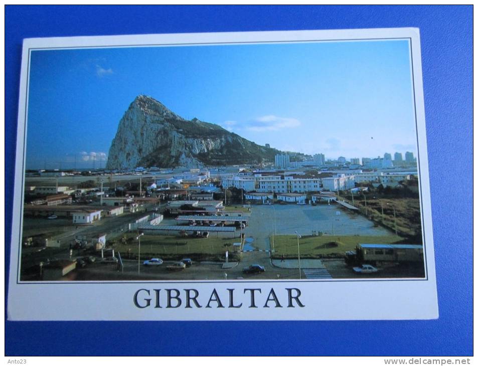 CM  GIBRALTAR NORTH VIEW OF GIBRALTAR AVEC TIMBRE EUROPA ESPAGNA 45 - Gibilterra