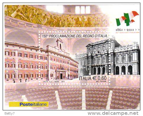 ITALIA  2011 - 150° UNITA' ITALIA 2^ SERIE ANNIVERSARIO PROCLAMAZIONE REGNO - INTEGRO - Blocks & Sheetlets