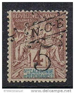 NOUVELLE-CALEDONIE N°55 N* Variété Surcharge à Cheval - Ongebruikt