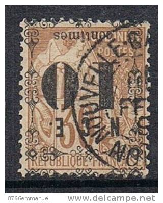 NOUVELLE-CALEDONIE N°12a  Variété Surcharge Renversée Et Point Après "N" Manquant Et "0" Ouvert - Used Stamps