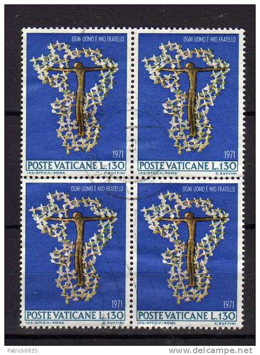 Vaticano ° -X- 1971 - Contro Le Discriminazioni Razziali. £ 130  Quartina - Used Stamps