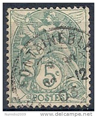 1900 FRANCIA USATO ALLEGORIA TIPO BLANC 5 CENT - FR477-4 - 1900-29 Blanc